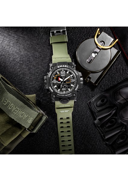 Siyah Beyaz Smael 1545D Çift Zamanlı Dijital Saat Erkekler Için Moda Spor Saatler Su Geçirmez Kronograf Elektronik Kol Saati Otomatik Tarih Alarmı (Yurt Dışından) fiyatları