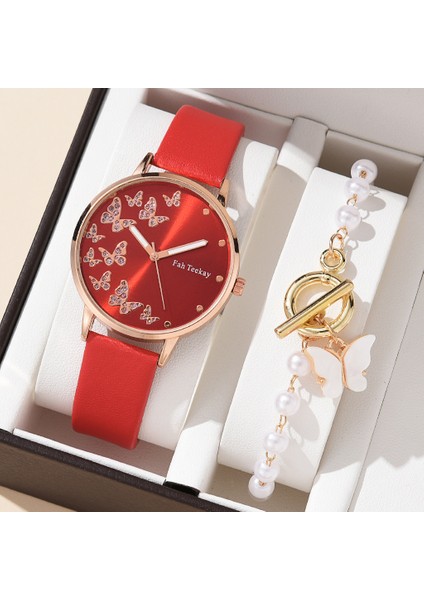 Safir Mavi + Bilezik Saatler Moda Kadın Mizaç Kemer Izle Rahat Çok Yönlü Kelebek Elmas Kuvars Izle (Yurt Dışından) indirimleri