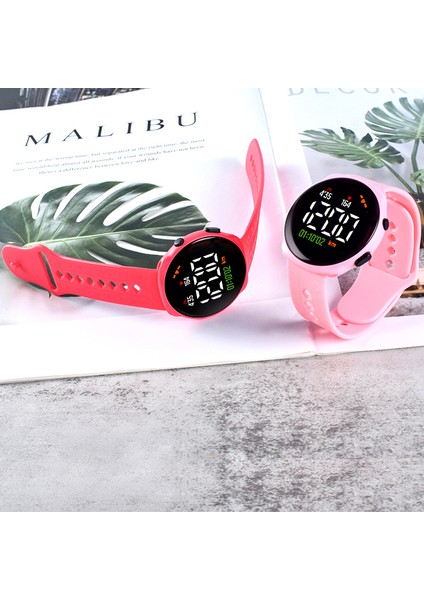 Pembe Saf Renk Üreticileri Yeni Spor Çocuklar Silikon Karikatür Izle Su Geçirmez Silikon Hayvan LED Izle Analog Çocuklar Silikon LED Dijital Saat (Yurt Dışından)