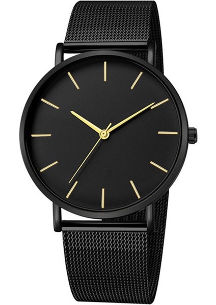 12 Resim Olarak Modern Moda Siyah Kuvars Izle Erkek Kadın Örgü Bilezik Yüksek Kaliteli Rahat Kol Saati L0222 (Yurt Dışından)