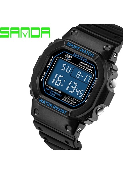 Siyah Mavi Erkekler Dijital Sanda 329 Marka Moda Izle Erkekler G Tarzı Su Geçirmez Spor Saatleri Şok Erkekler Lüks Analog Kuvars Dijital Saatler (Yurt Dışından)