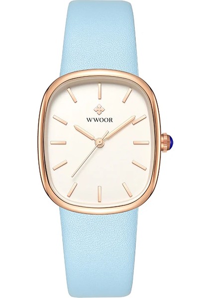 Wwoor 8881-8 Wwoor 8881 Wwoor 8881 Bayan Basit Kol Saatleri Lüks 30 M Su Geçirmez Hakiki Deri Kayış Saatler Bayan Için Zarif Kuvars Saatler (Yurt Dışından) fiyatları