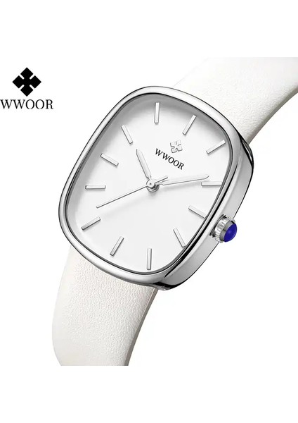 Wwoor 8881-8 Wwoor 8881 Wwoor 8881 Bayan Basit Kol Saatleri Lüks 30 M Su Geçirmez Hakiki Deri Kayış Saatler Bayan Için Zarif Kuvars Saatler (Yurt Dışından) modelleri