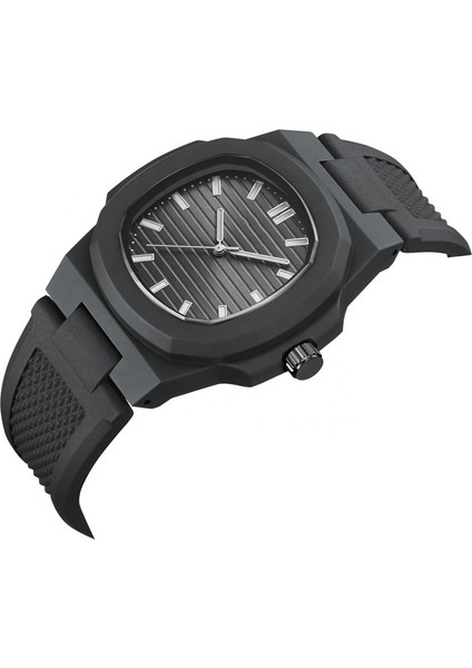 Siyah Siyah Yeni Varış Moda Kare Su Geçirmez Aydınlık Siyah Silikon Izle Erkekler Için Özel Spor Kuvars Izle Relojes (Yurt Dışından) fırsatları
