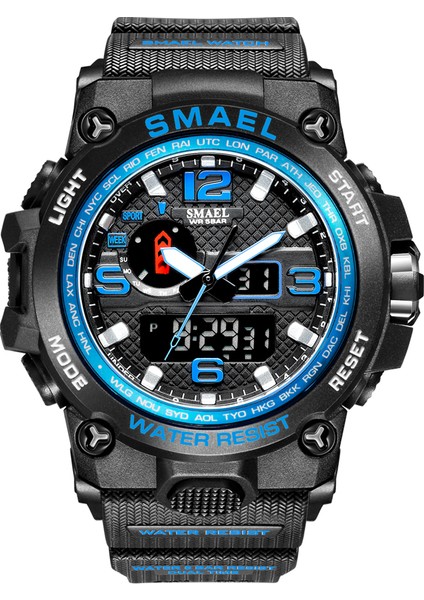 SMEA790121 Smael 1545D Erkekler Japonya Dijital Saat Analog Dijital Lüks Erkekler Için LED Ekran Kauçuk Spor Saatler (Yurt Dışından)