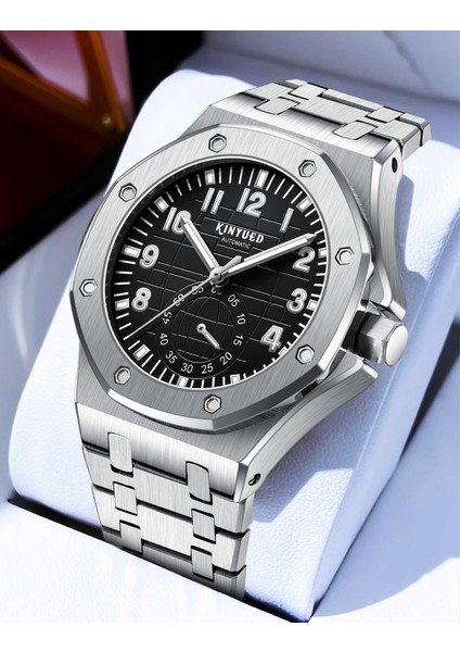 Siyah Kadran + Gümüş Kılıf + Gümüş Bant Ücretsiz Hediye Kutusu 2023 Adam Moda Trendi Yeni Tasarım Spor Mekanik Saat En Kaliteli Lüks Özel Saat (Yurt Dışından) fırsatları