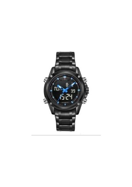 LX220121 Naviforce 9050 Paslanmaz Çelik Malzemeli Erkek Kuvars Dijital Hareket Saatleri (Yurt Dışından)