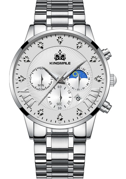 Gül Altın + Mavi Kuvars Izle Kingmale 1901 Özel Logo Su Geçirmez Saat Kronograf Moda Aydınlık Çok Fonksiyonlu Erkek Kuvars Izle Kutusu Paslanmaz Çelik (Yurt Dışından) modelleri