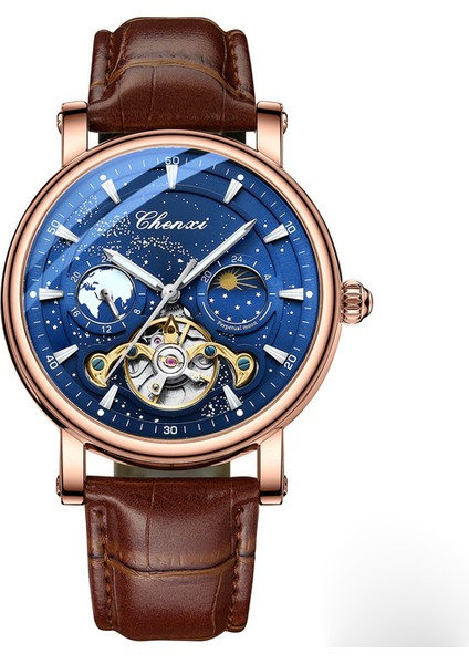 CX8872-3 Yeni Varış Üst Marka Lüks Tourbillon Izle Saat Su Geçirmez Aydınlık Kol Saati Erkek Otomatik Mekanik Saatler (Yurt Dışından)