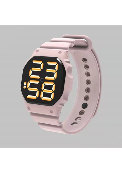 Pembe Fabrika Özelleştirmek Son Aydınlık Minimalist Tasarım LED Dokunmatik Ekran Dijital Saatler Spor Çocuklar Için LED Saatler Spor Saatler (Yurt Dışından)