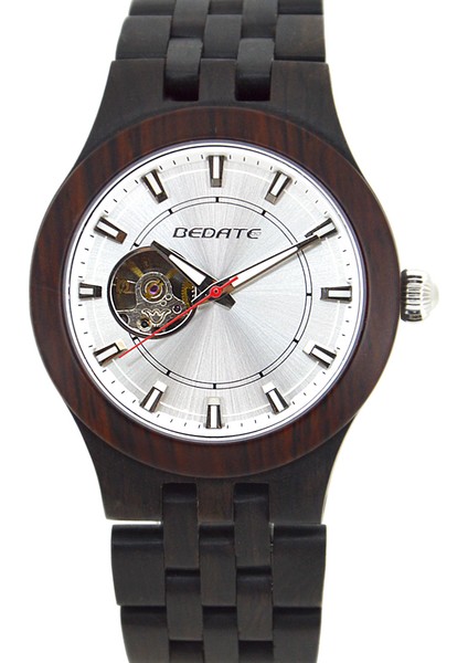 Abanoz Erkekler Rahat Erkekler Hediye Saatler Kelebek Toka ile 3ATM Suya Dayanıklı Ahşap Kasa ve Bant Erkekler Mekanik Saat (Yurt Dışından) fiyatları