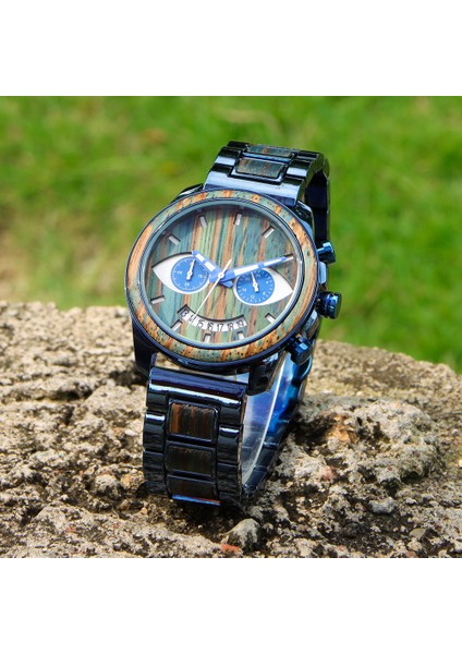 Mavi Zebra D8113 Erkek Ahşap Izle Oem Çok Fonksiyonlu Takvim Zamanlama Aydınlık Lüks Kuvars Izle Özelleştirilebilir Logo Izle (Yurt Dışından) fiyatları
