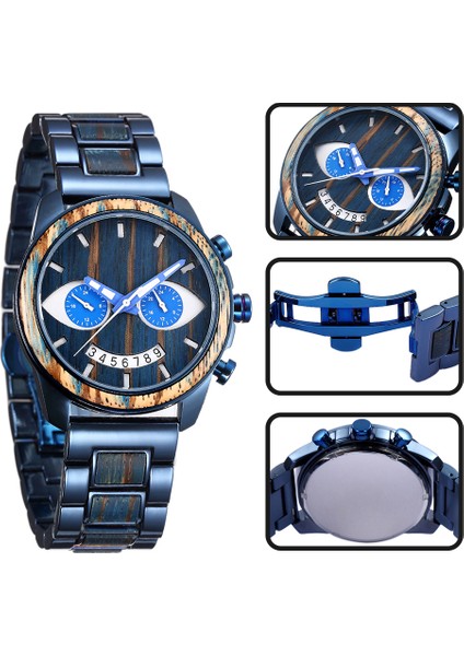Mavi Zebra D8113 Erkek Ahşap Izle Oem Çok Fonksiyonlu Takvim Zamanlama Aydınlık Lüks Kuvars Izle Özelleştirilebilir Logo Izle (Yurt Dışından) indirimleri
