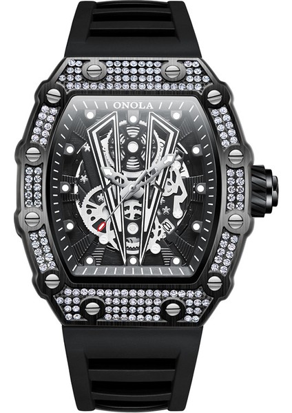 11 Mekanik Saat En Beğenilen Onola 3826D Unisex Kauçuk Kayış Otomatik Mekanik Saatler Ajanlar Aranıyor (Yurt Dışından)