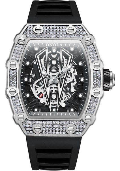 11 Mekanik Saat En Beğenilen Onola 3826D Unisex Kauçuk Kayış Otomatik Mekanik Saatler Ajanlar Aranıyor (Yurt Dışından) fiyatları