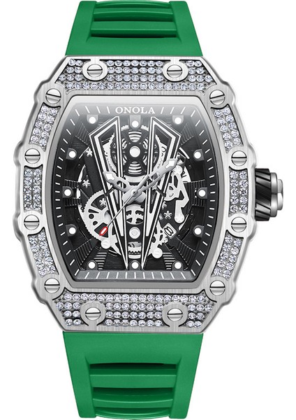 11 Mekanik Saat En Beğenilen Onola 3826D Unisex Kauçuk Kayış Otomatik Mekanik Saatler Ajanlar Aranıyor (Yurt Dışından) modelleri