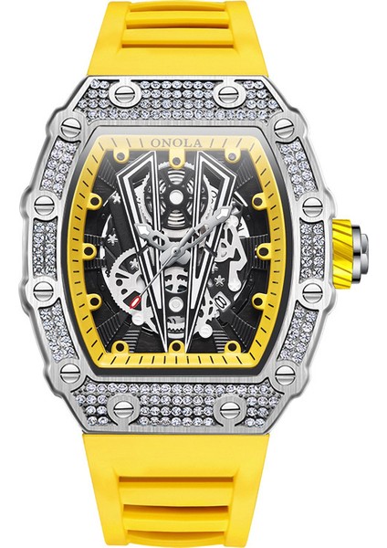 11 Mekanik Saat En Beğenilen Onola 3826D Unisex Kauçuk Kayış Otomatik Mekanik Saatler Ajanlar Aranıyor (Yurt Dışından) indirimleri