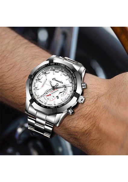 # 4 Izle Yeni Moda Tasarımı Tam Otomatik Hareketi Su Geçirmez Aydınlık Iş Kuvars Saatler Paslanmaz Çelik Lüks Erkekler Izle (Yurt Dışından) indirimleri