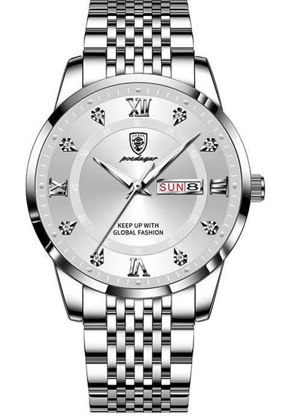 Stil 1 Moda Oem Özel Logo Paslanmaz Çelik El Uhren Montre Homme Relojes Hombre Lüks Erkekler Bilek Kuvars Izle Erkekler Için (Yurt Dışından)