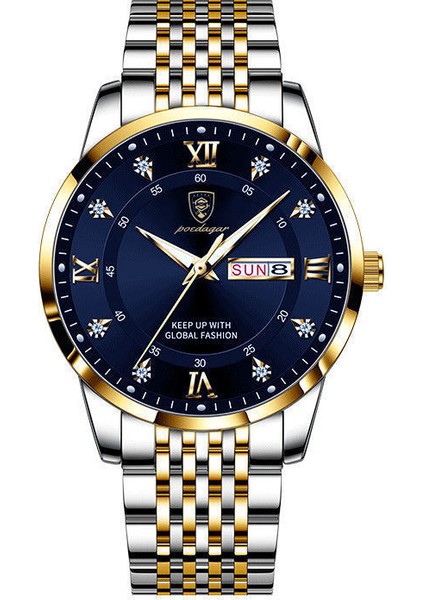 Stil 1 Moda Oem Özel Logo Paslanmaz Çelik El Uhren Montre Homme Relojes Hombre Lüks Erkekler Bilek Kuvars Izle Erkekler Için (Yurt Dışından)