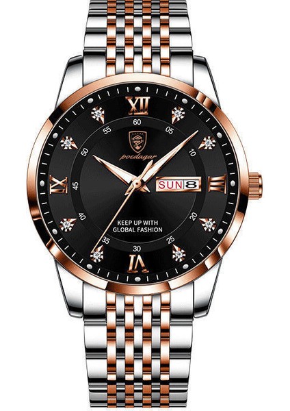 Stil 1 Moda Oem Özel Logo Paslanmaz Çelik El Uhren Montre Homme Relojes Hombre Lüks Erkekler Bilek Kuvars Izle Erkekler Için (Yurt Dışından)
