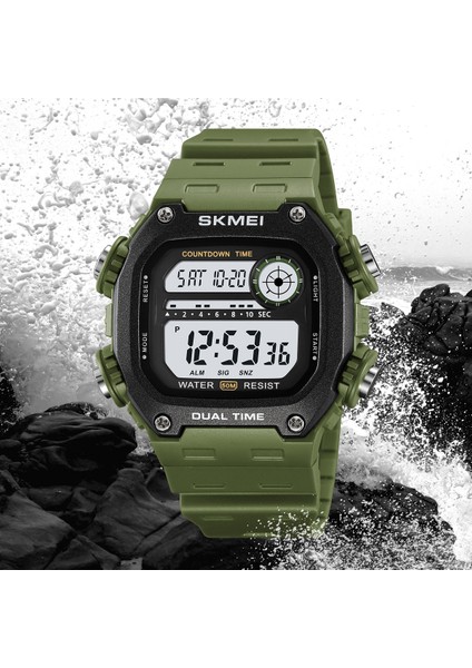 Siyah-Mavi Dijital Saat Özel Yapılmış Logo Erkek Spor Saatleri Üreticisi Oem Kabul Edilebilir Tasarım 2126 Kol Saati 50 Metre Su Geçirmez Dijital Saat (Yurt Dışından) modelleri