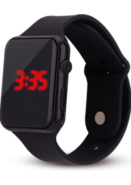 Kırmızı Spor Izle Spor Saat Kadınlar ve Erkekler Için Elektronik LED Dijital Saat Moda Rahat Basit Silikon Kadın Izle (Yurt Dışından)