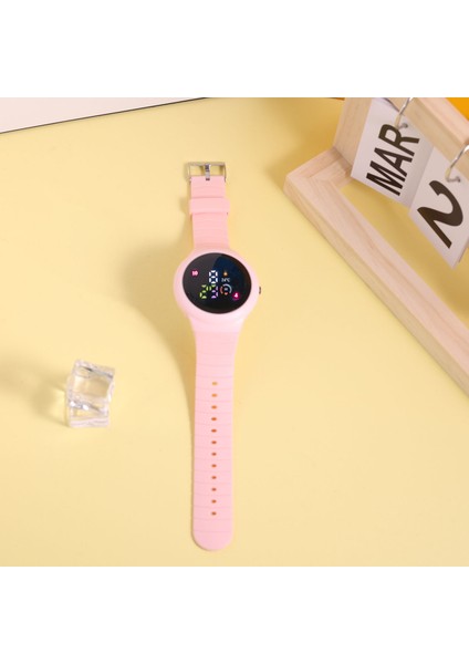 Pembe Erkek Dijital Spor Saat LED Ekran Büyük Yüz Saatler Erkekler Için Su Geçirmez Rahat Kronometre Alarmı Basit Reloj Dijital Saat (Yurt Dışından)
