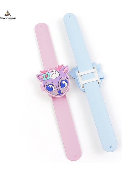 Mavi Karton 2023 LED Dijital Çocuk Izle Pembe Küçük Açık Kahverengi Kız Erkek Kapak Çevirin Silikon Yumuşak Kabarcık Bant Izle Doğum Günü Hediyesi Için (Yurt Dışından)