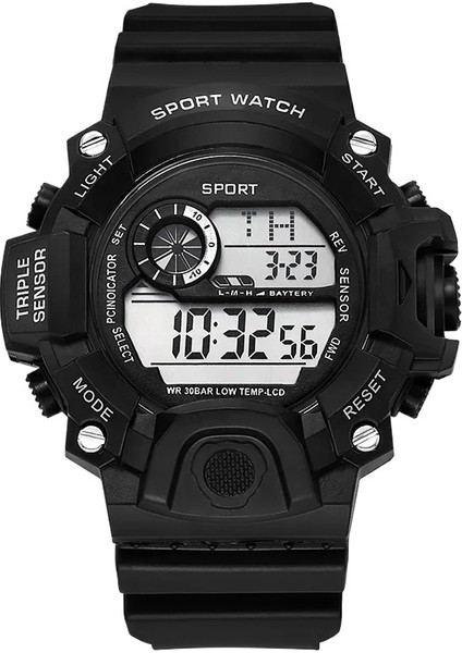 Mavi Spor Dijital Saat Basit Dijital LED Su Geçirmez Izle Erkek Izle G Tarzı Öğrenci Spor Açık Izle (Yurt Dışından)