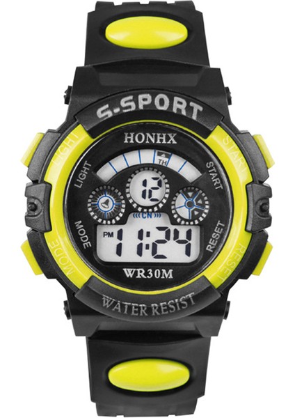 Siyah Spor Honhx T63 37MM Çocuk Dijital Saat Su Geçirmez Çocuk Boy Dijital LED Kuvars Alarm Tarihi Spor Bilek Saati Mavi Hediyeler (Yurt Dışından) fiyatları
