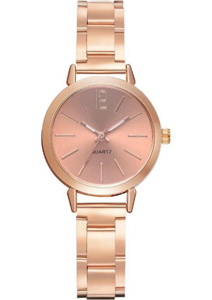 Gül Altın Moda Ithal Kadın Çelik Şerit Saatler Moda Lüks Özel Tasarım Kol Saatleri Sıcak Satış Kadın Kuvars Saatler (Yurt Dışından)