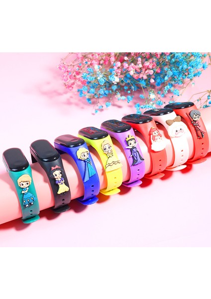 Kahve 001 Karikatür Dokunmatik Izle Silikon Retro Wrap Bilezik Meyve ve Çiçek Hayvan Süper Kahraman Su Geçirmez Dijital Çocuklar Için LED Izle (Yurt Dışından)