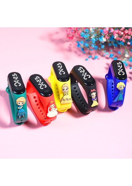 Kahve 001 Karikatür Dokunmatik Izle Silikon Retro Wrap Bilezik Meyve ve Çiçek Hayvan Süper Kahraman Su Geçirmez Dijital Çocuklar Için LED Izle (Yurt Dışından)