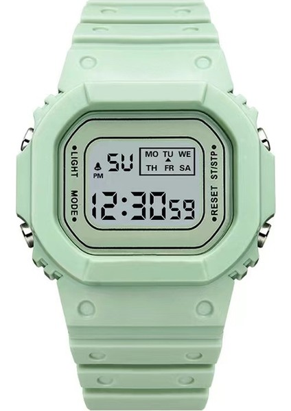 Beyaz F-1 Moda Dijital Saat LED Saatler Bilek Öğrenci Spor Su Geçirmez Kadın Çocuk Dijital Saat (Yurt Dışından) fiyatları