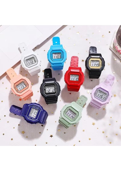 Beyaz F-1 Moda Dijital Saat LED Saatler Bilek Öğrenci Spor Su Geçirmez Kadın Çocuk Dijital Saat (Yurt Dışından) modelleri