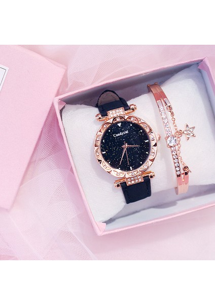 E Moda Sıcak Satış Taşlı Bileklik Kol Saati Seti Bilezik Yıldızlı Gökyüzü Kuvars Izle Kadınlar Için Set (Yurt Dışından) fırsatları
