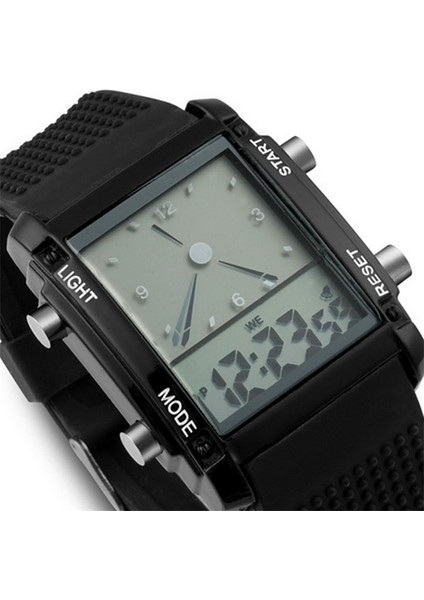 Beyaz Erkekler LED Kol Saati Elektronik Spor Saatler Rahat Moda Dijital Saat Koşu Hediye Reloj Hombre Feminino Izle (Yurt Dışından)
