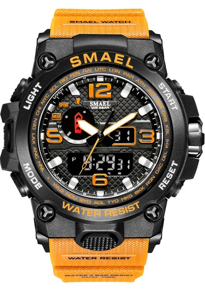SMEA790108 Resim Olarak Smael 1545D Relogio Masculino LED Spor Dijital Kuvars Izle Su Geçirmez Bilezik Saat Çift Ekran Spor Dijital Bilek Saatleri (Yurt Dışından)