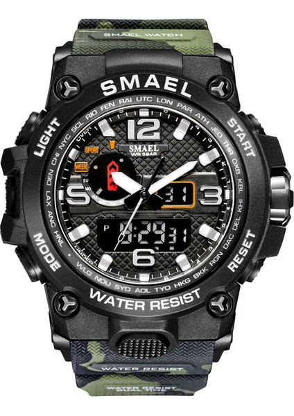 SMEA790108 Resim Olarak Smael 1545D Relogio Masculino LED Spor Dijital Kuvars Izle Su Geçirmez Bilezik Saat Çift Ekran Spor Dijital Bilek Saatleri (Yurt Dışından) fiyatları