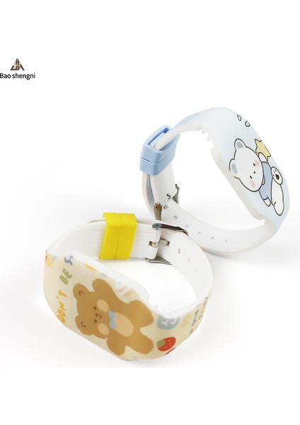 Tasarım 07 Izle ve Dijital ve Çocuk Öğrenci Moda LED Izle Silikon Karikatür Özel Dijital Pin Toka Düz Saat Renkli Baskı Deseni (Yurt Dışından) indirimleri