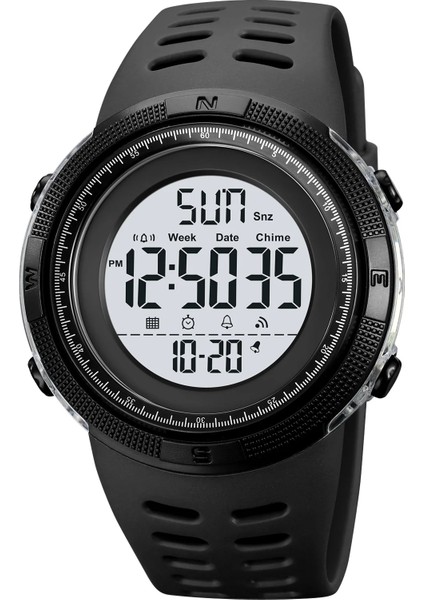 Siyah Beyaz-Beyaz Skmei 2070 Relojes Digitales Para Hombre Su Geçirmez 50M Skmei 2070 Relojes Erkek Dijital Saat Bilek Sporu Digitales Deportivos Para Hombre (Yurt Dışından)
