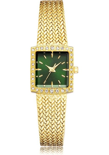Altın Beyaz Fritillary Saat Üreticileri Yüksek Kaliteli Saatlerin Doğrudan Satışı Elmas Kare Saat Vintage Buğday Kuvars Izle Lady Için (Yurt Dışından) fiyatları