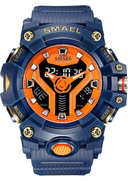 Ordu Yeşili Yeni Varış Smael 8075 Ikili Zaman En Çok Satan Dijital Erkek Bilek Izle Oem Marka Kendi Analog Dijital Saat Erkek Spor (Yurt Dışından)