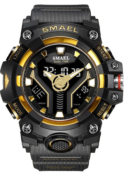 Ordu Yeşili Yeni Varış Smael 8075 Ikili Zaman En Çok Satan Dijital Erkek Bilek Izle Oem Marka Kendi Analog Dijital Saat Erkek Spor (Yurt Dışından)