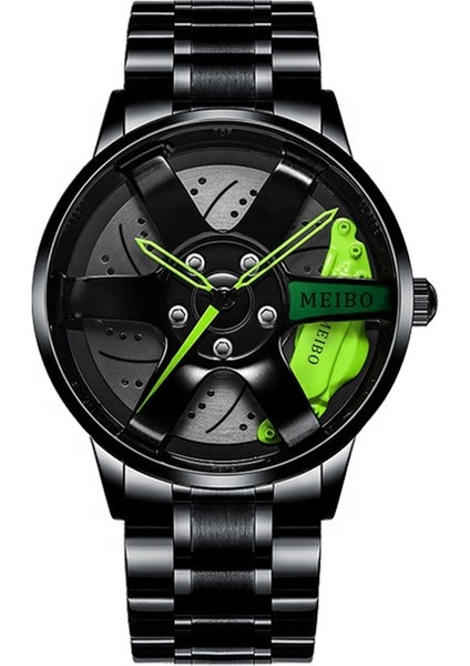 Mavi Lüks Serin Benzersiz Siyah Saatler Erkekler Bilek Kuvars 3D Direksiyon Jant Araba Izle Reloj Araba (Yurt Dışından) fırsatları