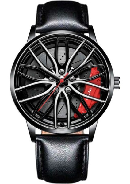 C6 HW011 Erkek Lüks Saatler Spor Araba Saatler 3D Spor Jant Hub Tekerlek Kol Saati Araba Kuvars Erkek Saatler Yaratıcı Relogio Masculi (Yurt Dışından)