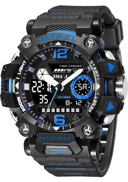 H Smael 8072 Spor Smael 8072 En Çok Satan 2023 G-Watch Stil Saat Fabrikası Oem&odm Sport Chrono Çift Analog Erkek Tarzı Dijital Saatler (Yurt Dışından)