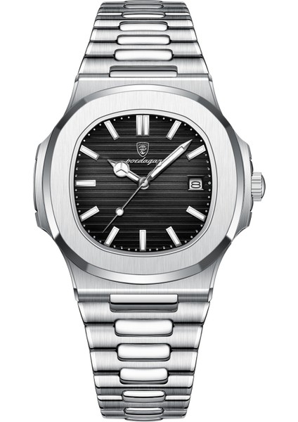 BDJ03100003 Resim Olarak 2023 Yeni Poedagar 613 Lüks Izle Iş Su Geçirmez Erkek Saat Aydınlık Tarih Paslanmaz Çelik Kare Kuvars Erkek Saat Reloj (Yurt Dışından)
