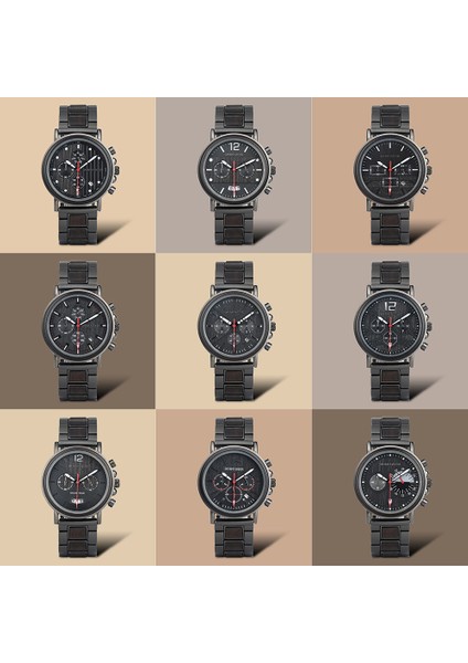Stil 1 2022 Peki Popüler Promosyon Saatler Lüks Oem Odm Kuvars Izle Siyah Cam Spor Saatleri Abanoz Ahşap Bilek Su Geçirmez Yuvarlak Erkekler (Yurt Dışından)